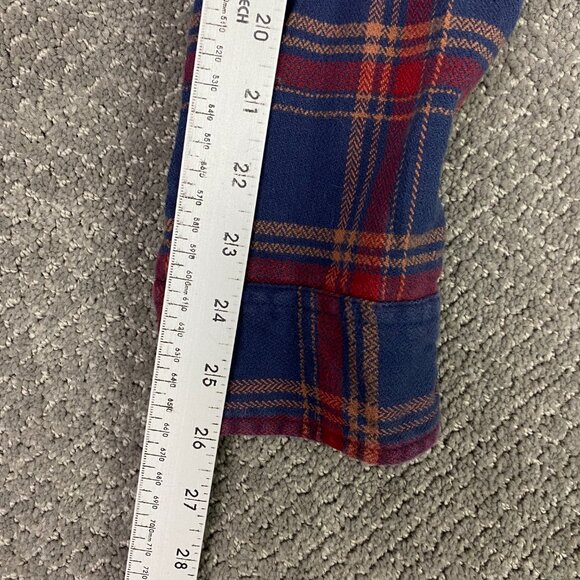 Criquet Flannel Pearl Snap Shirt Jacket Shacket Heavyweight Men's XL Plaid Red - Picture 13 of 13